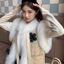 토끼털조끼 페이크퍼 밍크 털 조끼 베스트 한복틱