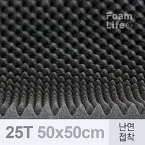 방음재 방음스펀지 난연 접착 25Tx500x500