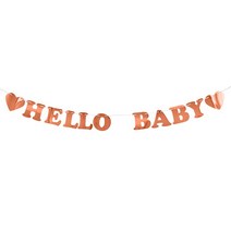 HELLO BABY 가랜드 헬로베이비 아기 홈 파티 베이비샤워, HELLO BABY 가랜드 -로즈 (단품)