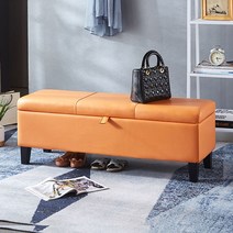 벤치 소파 긴 의자 현관 원목 벤치형 좁은 거실 낮은 쇼파 테크니컬 의류 교체, 180*40*45수납(cm), 오렌지