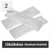 Gdstime-100x28x6mm 알루미늄 방열판 라디에이터 고전력 LED RAM IC 전자 2 개 220610