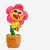 인싸 선물 춤추는 댄싱 섹소폰 선인장 인형, 1-주황