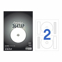 C047 47269 폼텍 라벨지 PS-3642AP 2칸 10장 CD광택 1개, 상세페이지 참조, 상세페이지 참조