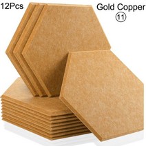 방음벽 방음 스펀지 차음제 흡음제 녹음실 벽간소음 방음공사 작업실 방음판, Small Hexagon, 11--Gold Copper, 0.9cm High Density