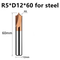 밀링커터 텅스텐 카바이드 반경 코너 라운딩 엔드 밀 CNC 도구R0.5 R1 R2 R3 R6 라디이 쿼터 서클 라우터 외부 모따기 7152EA94, 08 R5xD12x60 steel