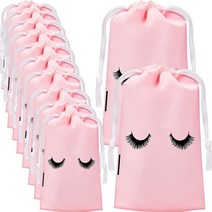 10/30Pc 속눈썹 애프터 가방 플라스틱 Drawstring 화장 주머니 화장품 여행 미용 용품 포장, [01] 10Pcs-10x15cm-Pink