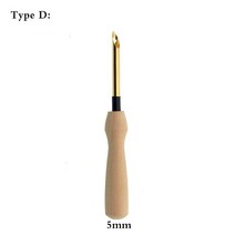 펀치니들 러그 만들기 집에서할수있는취미 펀치 바늘 키트 나무 원사 크로셰 뜨개질 펜 DIY 공예 스티칭, 04 4