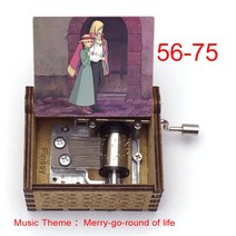 회전목마오르골 애니메이션 하울의 움직이는 성 음악 테마 회전 목마 광장 나무 뮤직 박스 생일 기념일 선물, [11] 라이트 옐로우