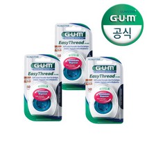 GUM 검 치실고리 이지쓰레드 치과 교정 치실 3200B, 3개
