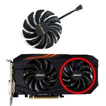 범용호환 PLD09210S12HH DC 12V 0.5A 88MM 4n for Gigabyte Aorus Radeon RX 570 580 게임용 그래픽 카드, 01 1pcs