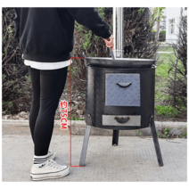 가마솥 화덕 강철판 업소용 캠핑 난로 야외용 받침대, 27cm40cm 파이프 액세서리