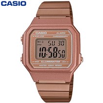 카시오 빈티지 남녀공용 손목 전자 메탈 시계 B650WC-5A