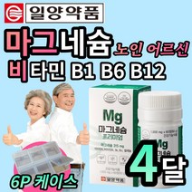 노인 어르신 시니어 고함량 고용량 마그네슘 마그 네숨 마그네슘B6 비 타민 B1 B2 식약처 인증 식약청 인정 영양제 건강기능식품 팔 다리 어깨 근육 신경 유지 도움 액티브, 60정 x 2통 4개월분