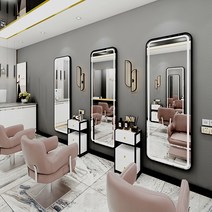 미용실경대 전신거울 바버샵 인테리어 옷가게 벽걸이 아치형, 리스사각70x150외부조명