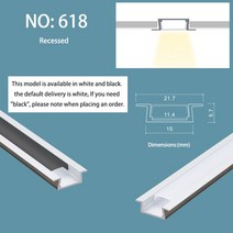 인테리어 레일 핀 조명 거실 테이블 식탁 등 Led 막대 스트립 빛 Recessed 알루미늄 트랙 조명 숨겨진 된 백라이트 캐비닛 선반 선형 Ceil 조명 계단 천장 조명, 01 White 2pcs, 17 618 1M Pcs