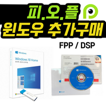 피오플 윈도우10 추가구매 DSP FPP USB방식 윈도우10 CD, 윈도우10 Home DSP/DVD포함