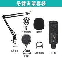 JIY-컴퓨터 USB 콘덴서 마이크 앵커 K 노래 녹음 소음 감소 라이브 방송 장비 세트, [02] 빨간