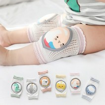 시둥마켓 +[시둥마켓]+_ 안전무릎보호대 쥬니어인라인보호대 머리쿵 조이멀티 아기무릎보호대, 동물마을 매쉬 미끄럼방지 유아 무릎보호대 2044, 눈사람_그레이
