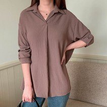 겟잇미 / 리우틴 긴팔 데일리 반오픈 블라우스