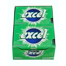 캐나다 엑셀껌 스피아민트 슈가프리 무설탕 펠릿껌 12개입 x12팩 총144개입 Excel Spearmint Sugar-free Pellet Gum