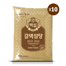 백설 갈색설탕, 10개, 3kg