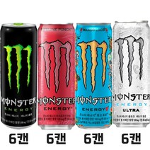 몬스터 355mlx24캔(그린+울트라+파이프라인+망고로코 6캔씩 혼합), 24개(그린+울트라+파이프라인+망고로코 6캔씩 혼합), 355ml
