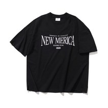 PERSTEP 뉴메리카 반팔 검정 SMST4492 Newmerica T-셔츠 Black