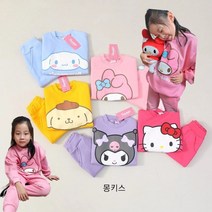 산리오맨투맨 아동기모상하복 남여아공용 산리오기모상하세트 주니어 유아상하복세트 남매자매 데일리