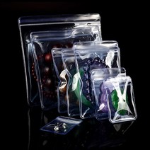 PVC가방 투명가방 산화 방지 보석 지퍼 잠금 패키지 가방 개 재 밀봉 투명 플라스틱 공예 반지 보관