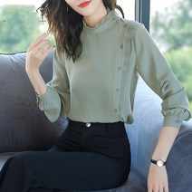 뉴타임즈 봄간절기 여성 블라우스 쉬폰 레이스 블라우스A4 32