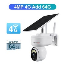 현관 CCTV 무선 베이비캠LS VISION SIM 카드 슬롯 장착 태양광 CCTV 카메라 PTZ wifi IP 15000mAh 내장 배, 4MP 4G Add 64G