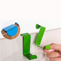 도어옷걸이 문후크 방문옷걸이 문고리옷걸이 싱크대문걸이 1+1, 그린+그린