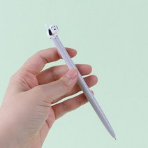 강아지 동물 캐릭터 볼펜 3color 귀여운 특이한 예쁜잘써지는, 그레이