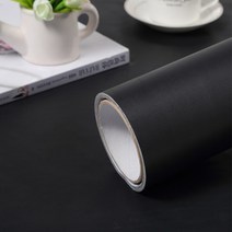 단색 자기 접착 비닐 벽지 거실 주방 캐비닛 가구 스티커 PVC 방수 대리석 연락처 용지, [01] 40cm x 1m, [19] Matt Black