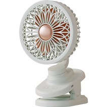 소싱 썬플라워 미니 충전식 휴대용 클립형 유모차 선풍기, 더블럭키(그린)