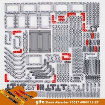 안티프래질 MOC 테크닉 부품 브릭 핀 리프트 암 스터드리스 빔 액슬 커넥터 패널 기어 자동차 로봇 마인드스톰 블록 벌크 세트, 02 220cps