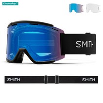 SMITH Squad XL MTB 스미스 스쿼드 XL 엠티비 산악 자전거 고글 Black 블랙 크로마팝 콘트라스트 로즈 플래쉬 + 클리어 (렌즈 2장), 단품