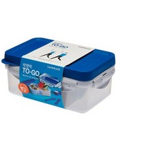 락앤락 투고 3칸 나눔 런치박스 1L HPL817L, 3개, BLU