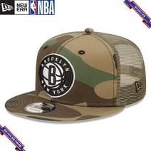 [미국정품] 860825 뉴에라 NBA 스냅백 캡모자 Brooklyn Nets New Era 9FIFTY Trucker Snapback Hat - Camo
