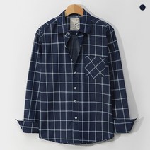 후앙스 핀 사각체크 청남방 CJST-2527