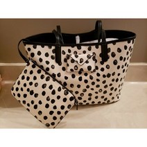 [해외]명품마크제이콥스가방 MARC by MARC JACOBS BLACK AND CREME POLKA DOT Large Tote Bag POUCH 278