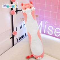 동물 쿠션 바디필로우 부드러운 긴 고양이 베개 귀여운 봉제 장난감 인형 바디 수면 선물 어린이 소녀 인치, 5.Pink cat