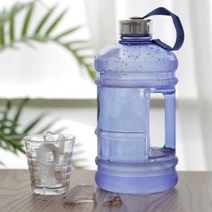 손잡이 헬스 물통 1L 2L 4L 큰 대용량 워터 보틀 캠핑 등산 다이어트 운동 빅 사이즈 스포츠 물병 휴대용 업소용 군인 1리터 2리터 4리터 1.5l 2..5l 대형 초대형, 블루 2.2L