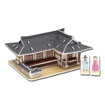같은공간-기와집 초가집 건물 조립 모형 DIY 만들기 입체종이퍼즐 만들기놀이 어린이퍼즐 종이퍼즐 미니어쳐모형-SP, SP-기와집