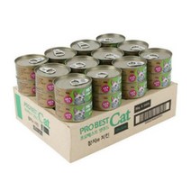 우리와 프로베스트 캣 푸드 캔 참치 치킨 80g 1박스 24개입 길고양이 습식 사료 간식
