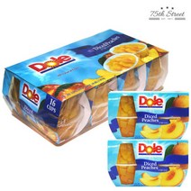 Dole 돌 다이스 복숭아컵 113gx16개/과일컵/복숭아큐브컵, 113gx 32개