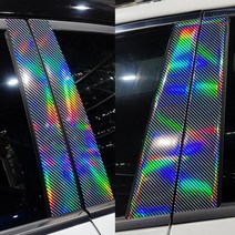 [AM] 아반떼HD 레이저카본홀로그램 B필러 데칼스티커