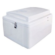 CHELUS 오토바이 바이크 강화플라스틱 배달통 피자가방 푸드박스 170L 국내제작, 화이트