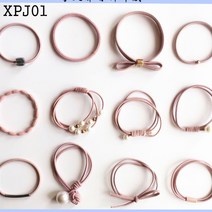 The Bund 헤어슈슈 순색 머리끈 세트 12pcs, 1세트, XPJ01