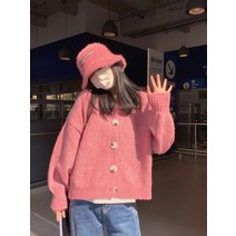 여성의류 보세 혼방 수입보세 연핑크 니트 오버핏 배색 케이프니트 분홍니트 연핑크 니트 스웨터 여성